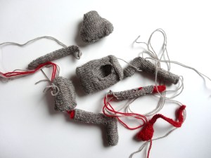 Strick-Zombie Einzelteile