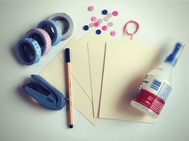 Anleitung: 3 Washi-Tape-Karten mit Bastelvorlage