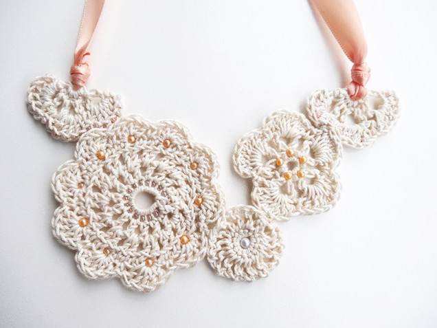 gehäkelte statement kette 10