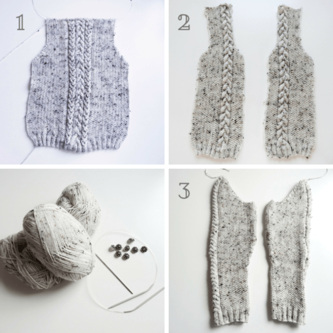 damenjanker stricken vorderteile 9