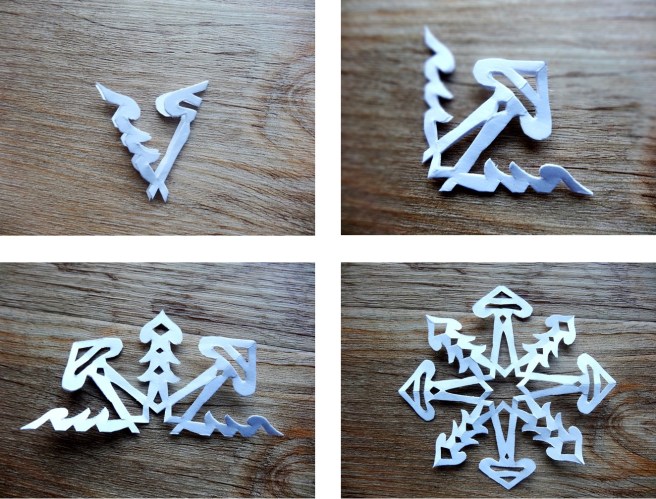 anleitung schneeflocken basteln weihnachten diy 15