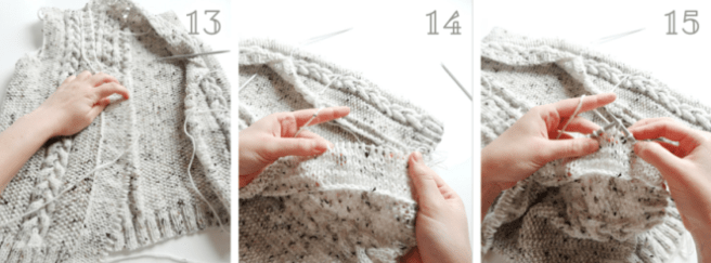 damenjanker stricken kragen und knopfleiste 5