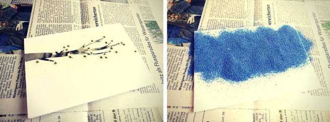 Anleitung: Sandbastelkarten mit getrockneten Blumen