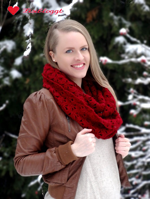 Anleitung: Gehäkelter Loop-Schal mit Muschelmuster