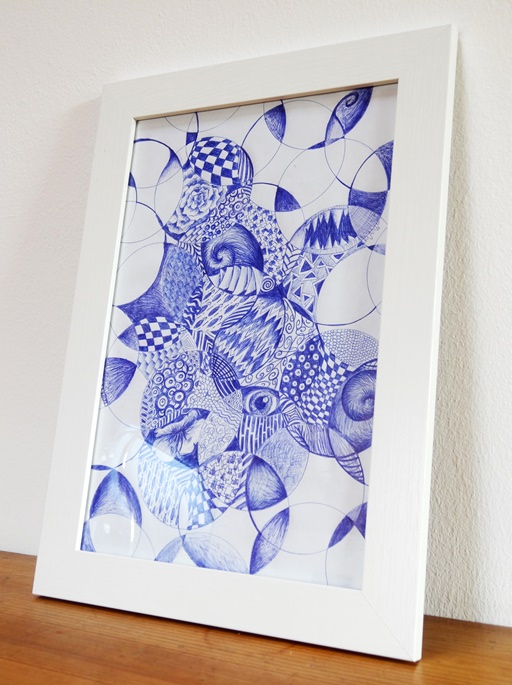 Anleitung: DIY Wanddeko mit Papier und Kugelschreiber