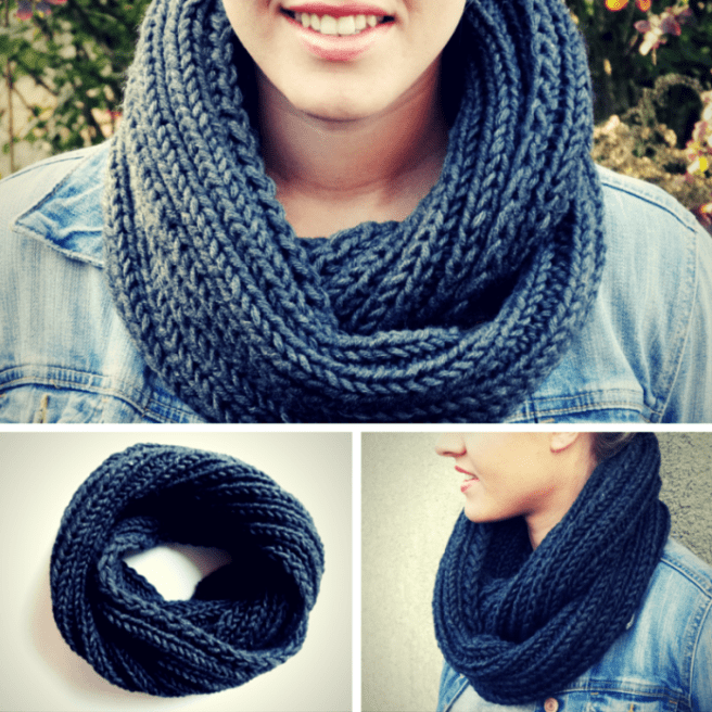 Wie Lang Soll Ein Schal Sein Anleitung: Einfachen grauen Loop-Schal stricken | Lisibloggt