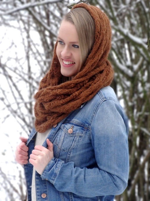 laceschal loop stricken anleitung kostenlos ajourmuster 4