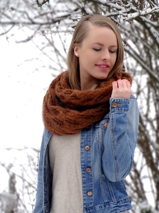 laceschal loop stricken anleitung kostenlos ajourmuster 5