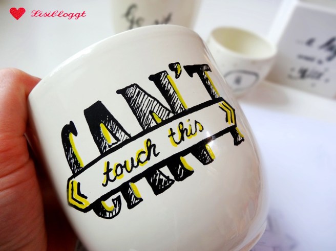 Handlettering: Porzellanmalerei mit Uniball-Stiften (Produkttest*)
