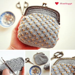 Anleitung: Geldbörse mit Muschelmuster häkeln