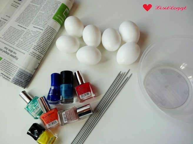 Anleitung: Ostereier marmorieren mit Nagellack