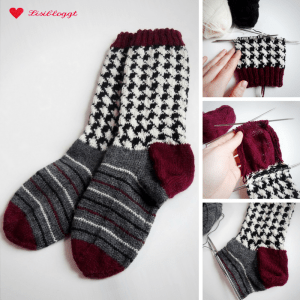 Anleitung: Socken mit Hahnentritt-Muster