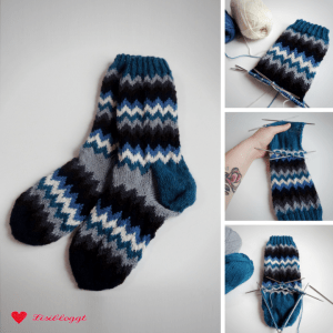 Anleitung: Socken mit Zickzack-Muster stricken