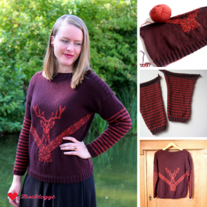 Anleitung: Pullover mit Hirschmuster stricken