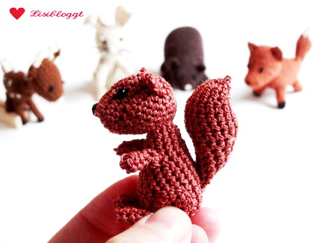 Anleitung: Wald-Mobile Teil 2, Hase und Eichhörnchen häkeln