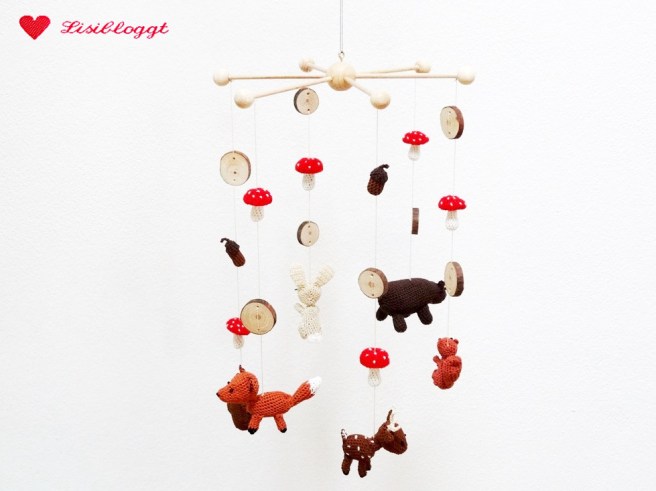 Anleitung: Wald-Mobile Teil 2, Hase und Eichhörnchen häkeln