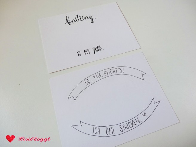 Anleitung: Bastelkarten mit Mini-Strickzeug