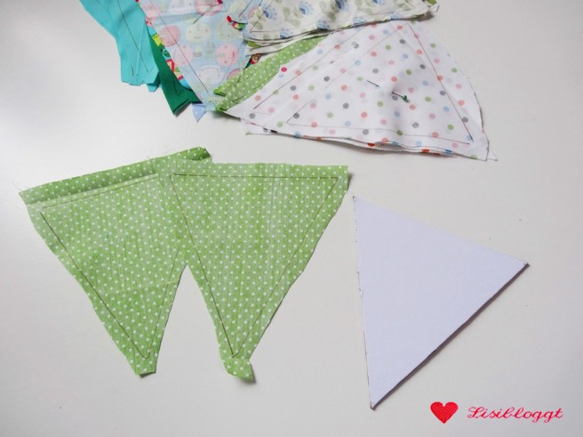 Anleitung: Wimpel-Girlande aus Stoff nähen