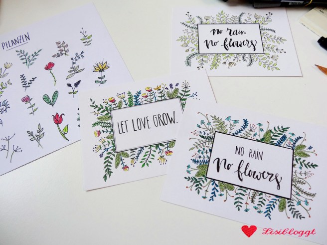 Anleitung: Handlettering-Karten mit Blumen