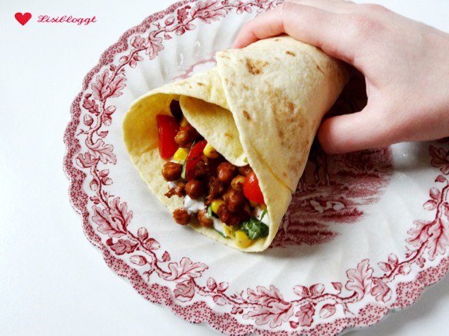 Rezept: Vegane Kichererbsen-Mango-Wraps mit Cashew-Sour-Cream