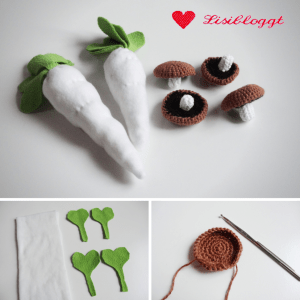 Anleitung: Rettich und Champignons fuer den Kaufladen