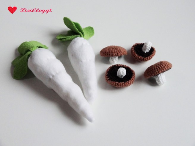 Anleitung: Rettich und Champignons fuer den Kaufladen