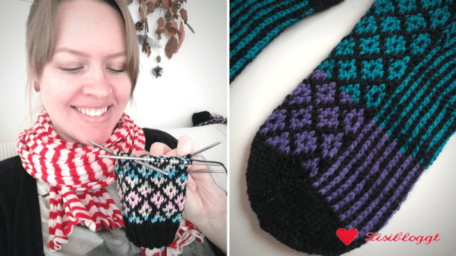 Anleitung: Diamond-Socks aus Restegarn stricken