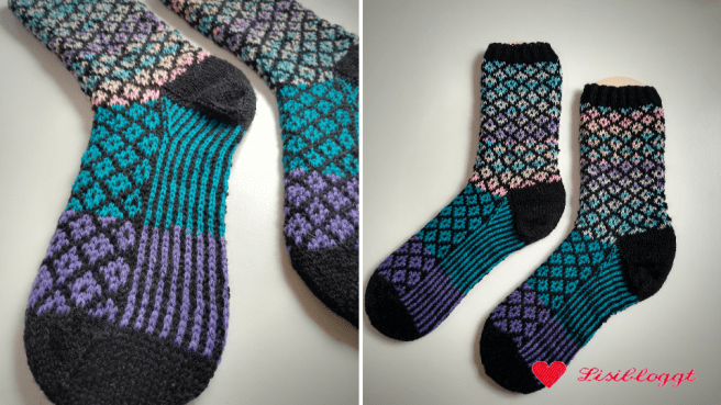Anleitung: Diamond-Socks aus Restegarn stricken