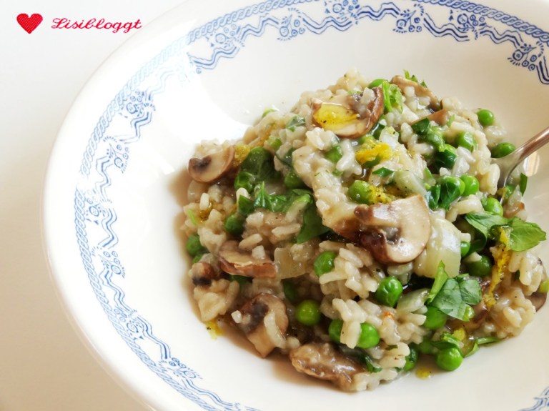 Rezept: Veganes Erbsen-Pilz-Risotto mit Zitronen-Öl | Lisibloggt Rezept: Veganes Erbsen-Pilz-Risotto mit Zitronen-Öl | Lisibloggt