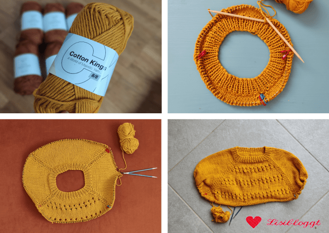 Anleitung: Gelbes Lochmuster-Shirt stricken