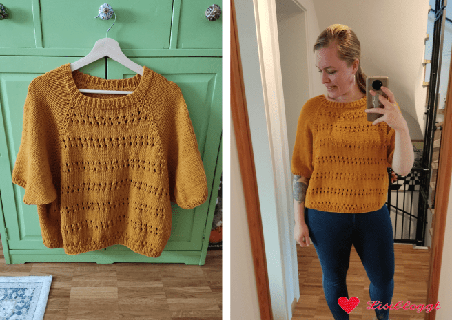 Anleitung: Gelbes Lochmuster-Shirt stricken