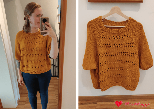 Anleitung: Gelbes Lochmuster-Shirt stricken